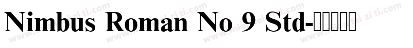 Nimbus Roman No 9 Std字体转换